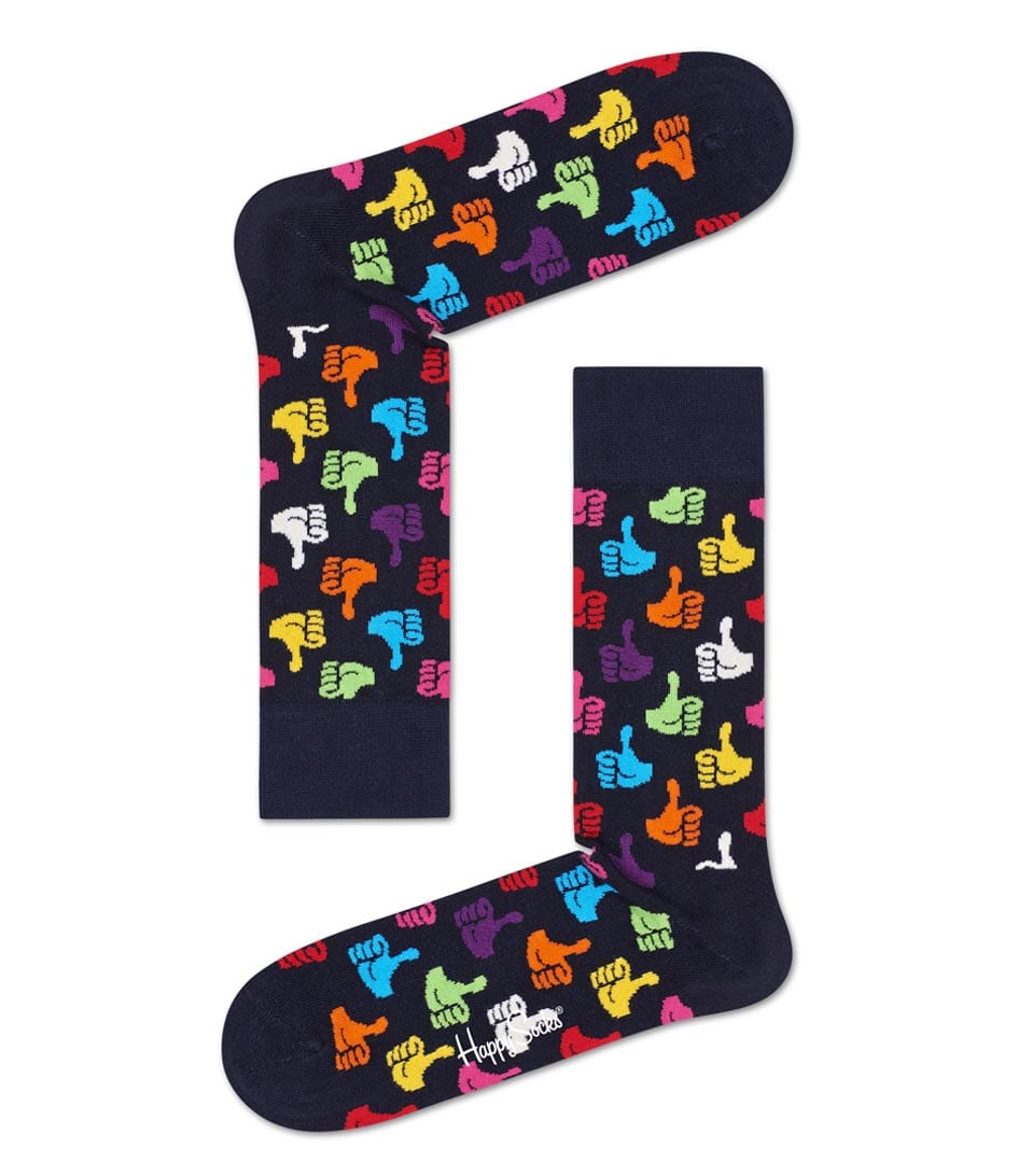 Happy Socks Sokker Thumbs up Sock (36-40) Sort Sapatos