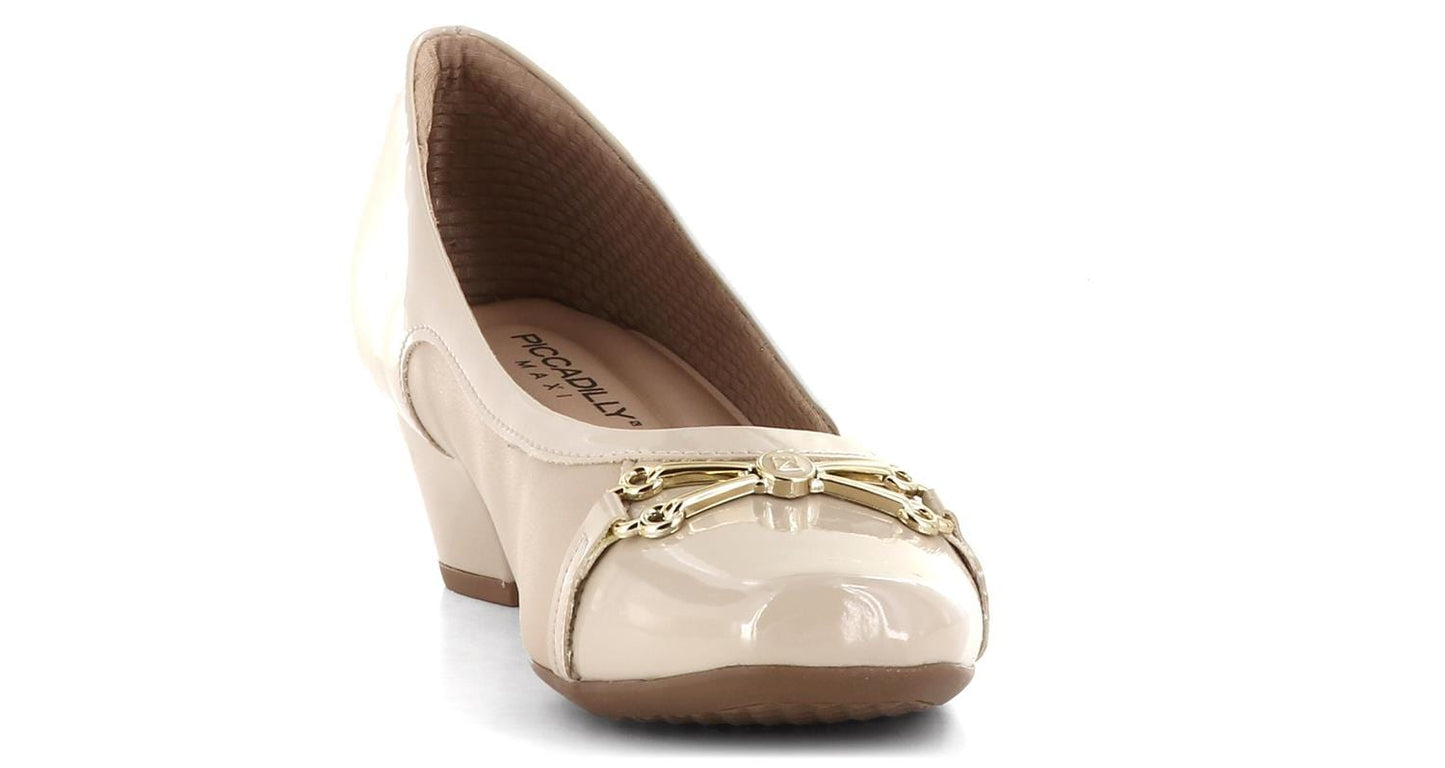 Piccadilly Pumps Klassisk pumps Beige Lakk Sapatos