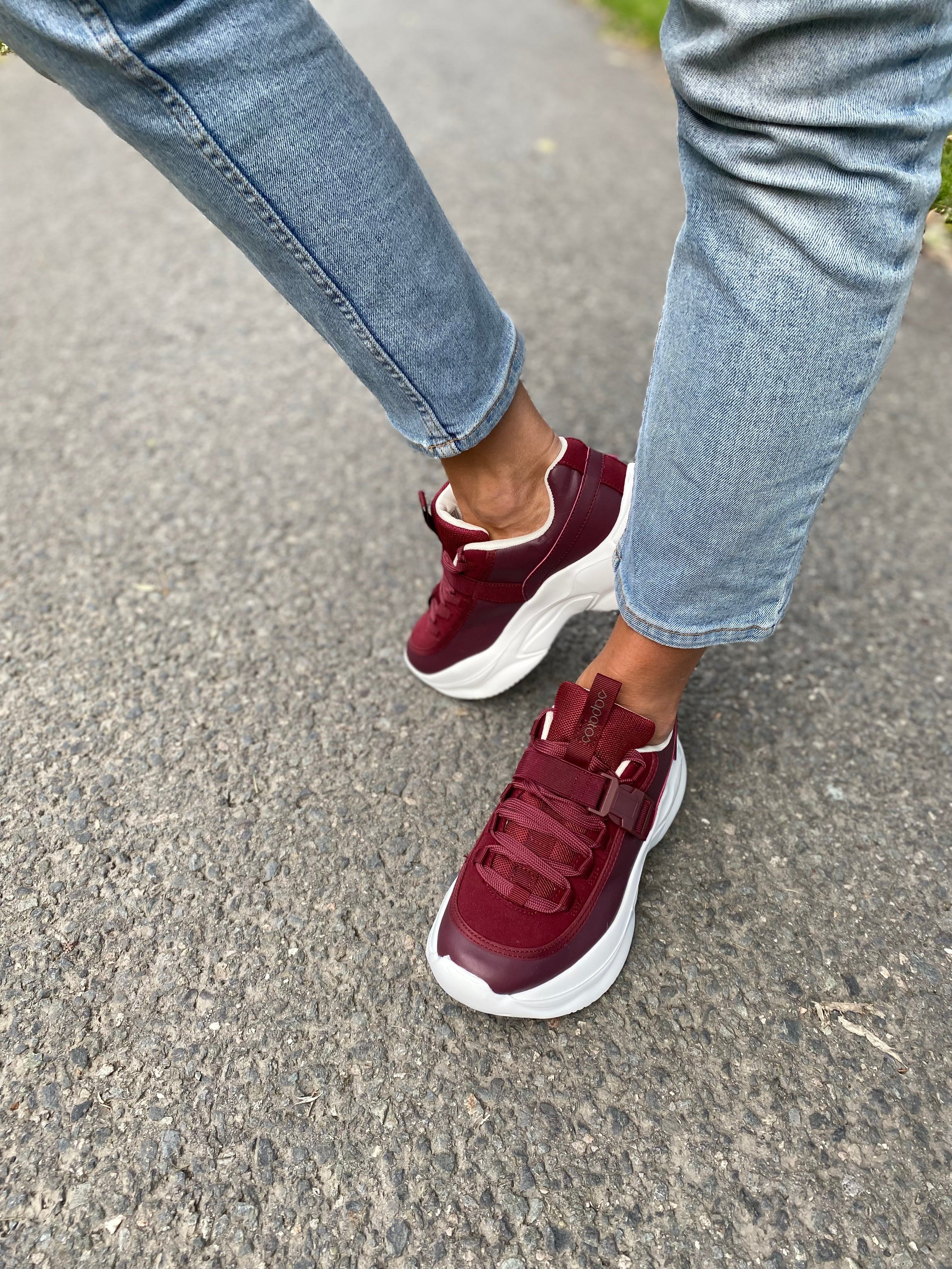 Bordeaux sneakers online dames